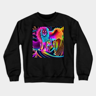 Glowing lion Crewneck Sweatshirt